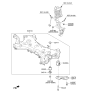 Diagram for 2017 Hyundai Sonata Hybrid Crossmember Bushing - 62485-C1000