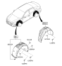 Diagram for Hyundai Sonata Wheelhouse - 86812-C2600