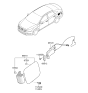 Diagram for Hyundai Sonata Fuel Door Release Cable - 81590-2T000