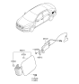 Diagram for Hyundai Fuel Door Release Cable - 81590-2T000