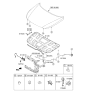Diagram for Hyundai Sonata Hybrid Headlight Seal - 86435-C1500