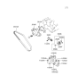 Diagram for Hyundai Elantra Water Pump - 25100-23020