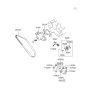 Diagram for Hyundai Tiburon Idler Pulley - 25286-37110