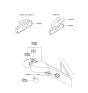 Diagram for Hyundai Tiburon Car Mirror - 87621-2C300