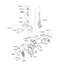 Diagram for 2007 Hyundai Tiburon Automatic Transmission Shift Levers - 46710-2C101