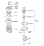 Diagram for 2001 Hyundai Elantra Coil Spring Insulator - 54633-29000