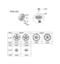 Diagram for 2005 Hyundai Tiburon Wheel Cover - 52960-2C600