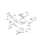 Diagram for 2006 Hyundai Tiburon Axle Beam Mount - 55215-2D000