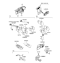 Diagram for 2002 Hyundai Tiburon Hazard Warning Switch - 93790-2C100