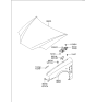Diagram for Hyundai Hood Hinge - 79120-2C000