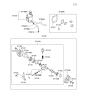 Diagram for 2005 Hyundai Tiburon Power Steering Reservoir - 57150-2C200