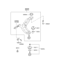 Diagram for 2003 Hyundai Tiburon Control Arm - 54500-2C001