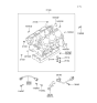 Diagram for 2005 Hyundai Accent Knock Sensor - 39250-26600