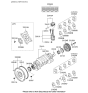 Diagram for Hyundai Tiburon Flywheel - 23260-37300