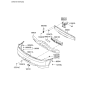 Diagram for 2003 Hyundai Tiburon Bumper - 86610-2C011