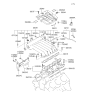 Diagram for 2001 Hyundai Elantra Engine Cover - 29240-23600