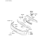 Diagram for 2001 Hyundai Tiburon Bumper - 86610-2C010