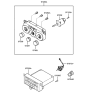 Diagram for 2005 Hyundai Tiburon A/C Switch - 97250-2C760