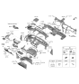 Diagram for 2019 Hyundai Santa Fe Steering Column Cover - 84852-S2000-SST