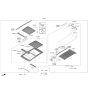 Diagram for 2022 Hyundai Santa Fe Hybrid Sunroof - 81640-S1000