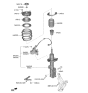 Diagram for 2019 Hyundai Kona Electric Coil Spring Insulator - 54623-D4000