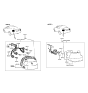 Diagram for 1992 Hyundai Elantra Light Socket - 92490-28500