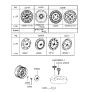 Diagram for Hyundai Excel Lug Nuts - 52950-14130