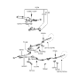 Diagram for 1992 Hyundai Elantra Parking Brake Cable - 59760-28300