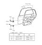 Diagram for 1993 Hyundai Elantra Door Hinge - 79330-28000-D