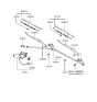 Diagram for 1991 Hyundai Elantra Wiper Arm - 98310-28020