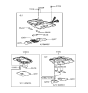 Diagram for 1995 Hyundai Elantra Dome Light - 92800-28000-AR