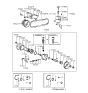 Diagram for 1992 Hyundai Elantra Drive Belt - 57231-28400