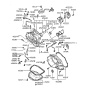 Diagram for 1994 Hyundai Elantra Motor And Transmission Mount - 45210-36552