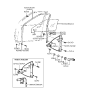 Diagram for 1993 Hyundai Elantra Window Regulator - 82402-28000