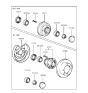 Diagram for 1991 Hyundai Scoupe Wheel Bearing - 52720-24000