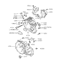 Diagram for 1991 Hyundai Elantra Motor And Transmission Mount - 43120-34200