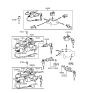 Diagram for 1993 Hyundai Elantra Trunk Latch - 81250-28A00