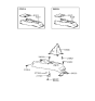 Diagram for 1995 Hyundai Elantra Center Console Base - 84610-28000-AQ