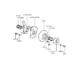 Diagram for 1993 Hyundai Scoupe Wheel Bearing - 51720-21100