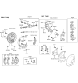 Diagram for 1994 Hyundai Elantra Brake Dust Shield - 58365-28001