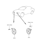 Diagram for 1994 Hyundai Scoupe Horn - 96610-22100