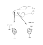 Diagram for 1991 Hyundai Scoupe Horn - 96610-22100