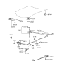 Diagram for 1994 Hyundai Elantra Hood Latch - 81130-28010