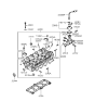 Diagram for 1995 Hyundai Elantra Cylinder Head - 22100-33010