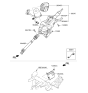 Diagram for Hyundai Azera Steering Column - 56390-3V460