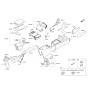 Diagram for 2011 Hyundai Azera Center Console Base - 84610-3V900-HZ