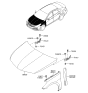 Diagram for Hyundai Azera Fender - 66321-3V000