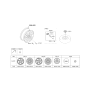 Diagram for Hyundai Genesis G90 Wheel Cover - 52960-CU000