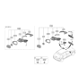 Diagram for Hyundai Ioniq 5 Mirror Cover - 87616-GI000