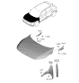 Diagram for 2023 Hyundai Ioniq 5 Hood - 66400-GI000